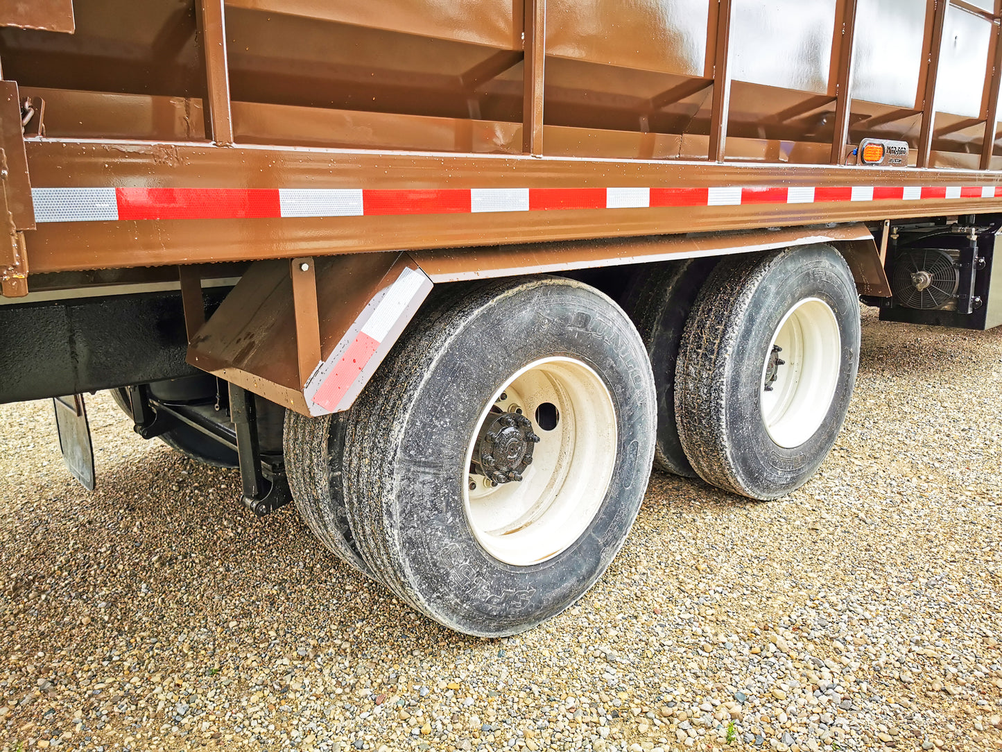 Truck Mounted Wood Chip Container and Blower